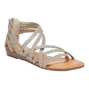 Carlos Silver Braided Sandals